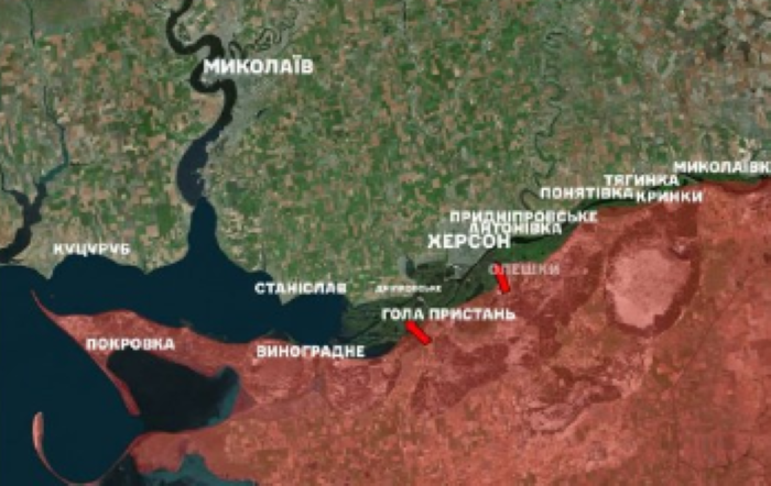 За минулу добу ворог здійснив п'ять атак поблизу острова Білогрудий і Антонівського мосту За минулу добу ворог здійснив п'ять атак поблизу острова Білогрудий і Антонівського мосту